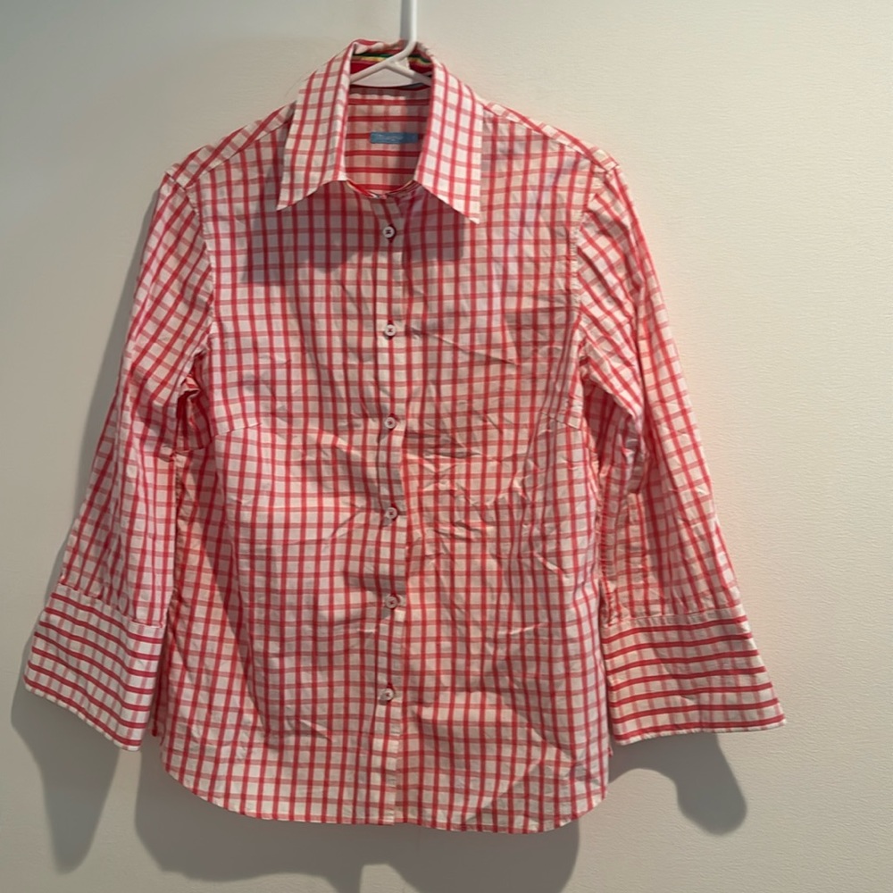 J. Mclaughlin Gingham Check Button Down Dress - image 1